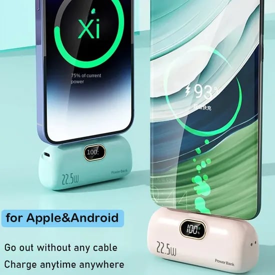 🎉⏰5000 mAh tragbare Mini-Ladegerät-Powerbank für Telefon🔋