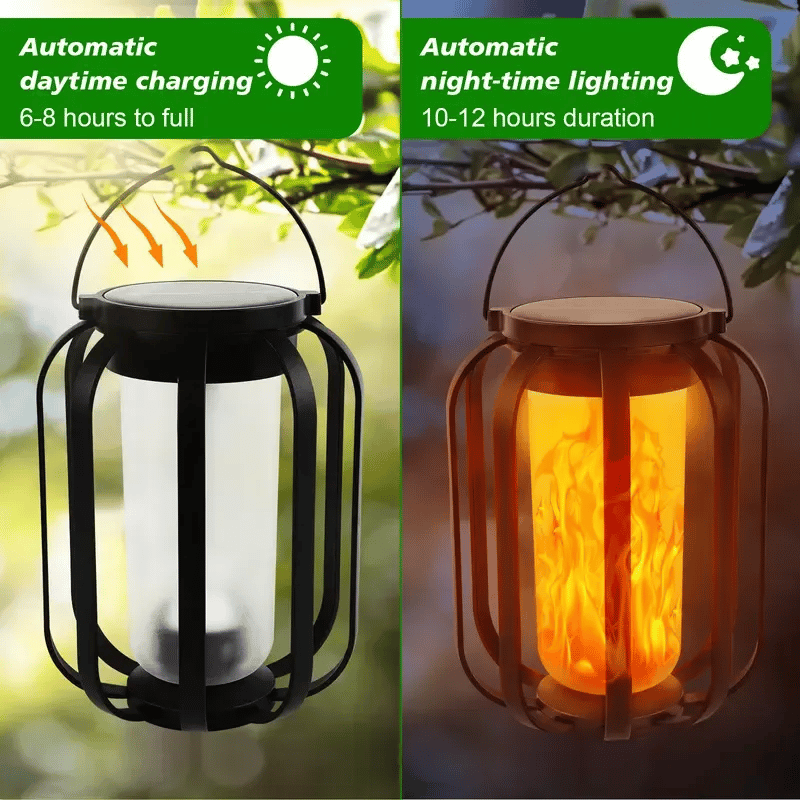 🔥Upgraded Flickering Flame Solar Lantern