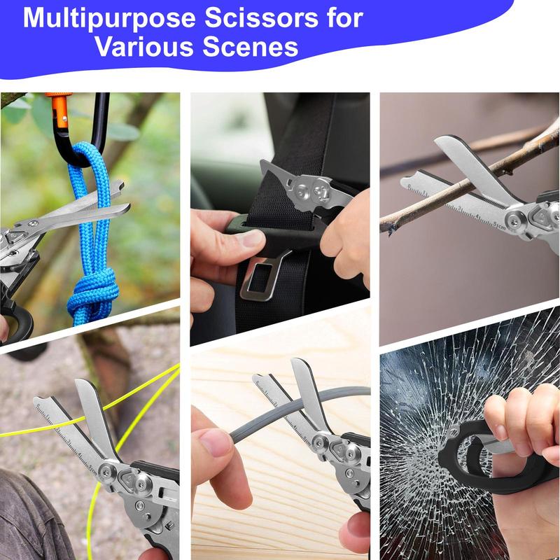 Multifunctional foldable trauma scissors.