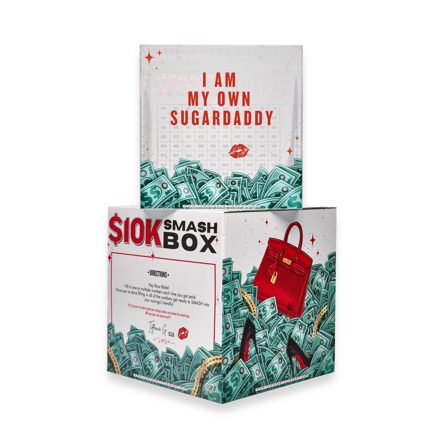 Budget Planners $10k Cash Savings Box