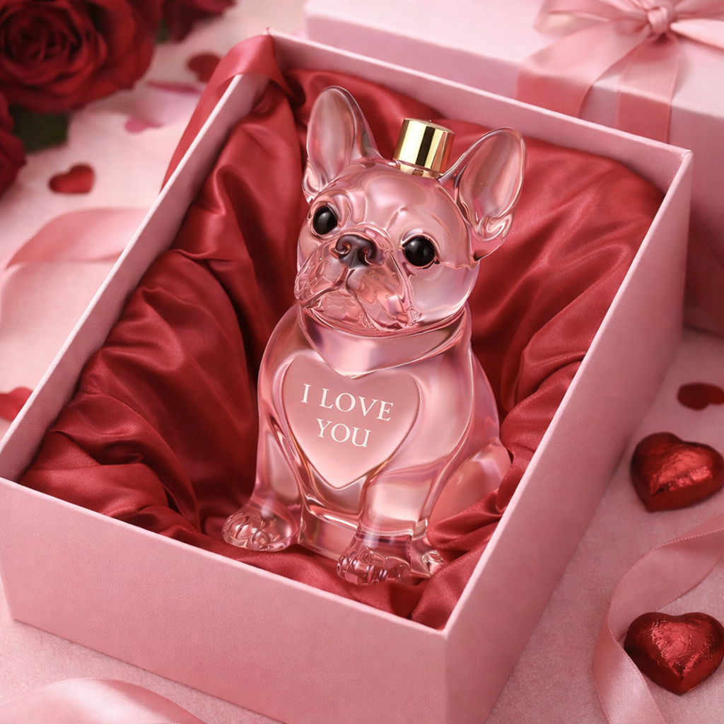 Valentine's Day gift,FRENCH KISS Bottle,French Bulldog Fragrance Bottle