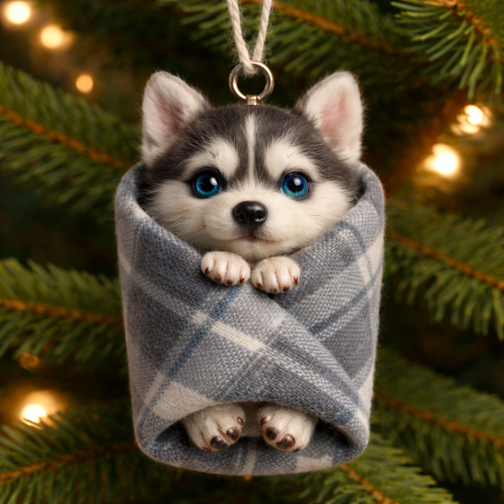 Cozy Wrapped Critters Ornament