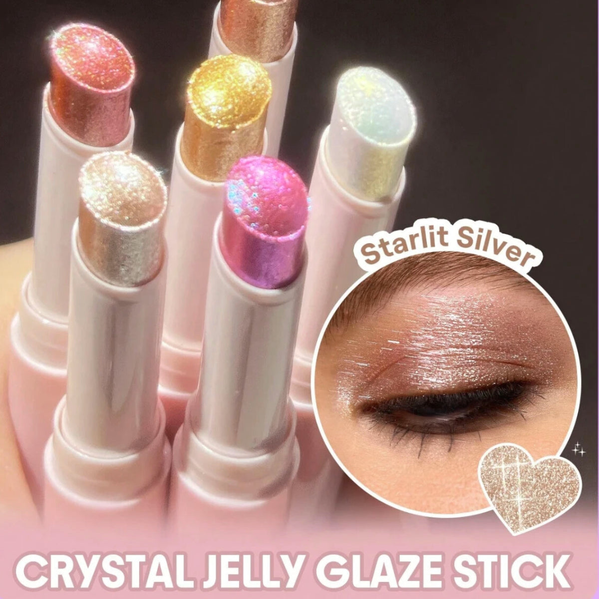 Flash Sale 50% Off Crystal Jelly Glaze Shimmer Eyeshadow Sticks