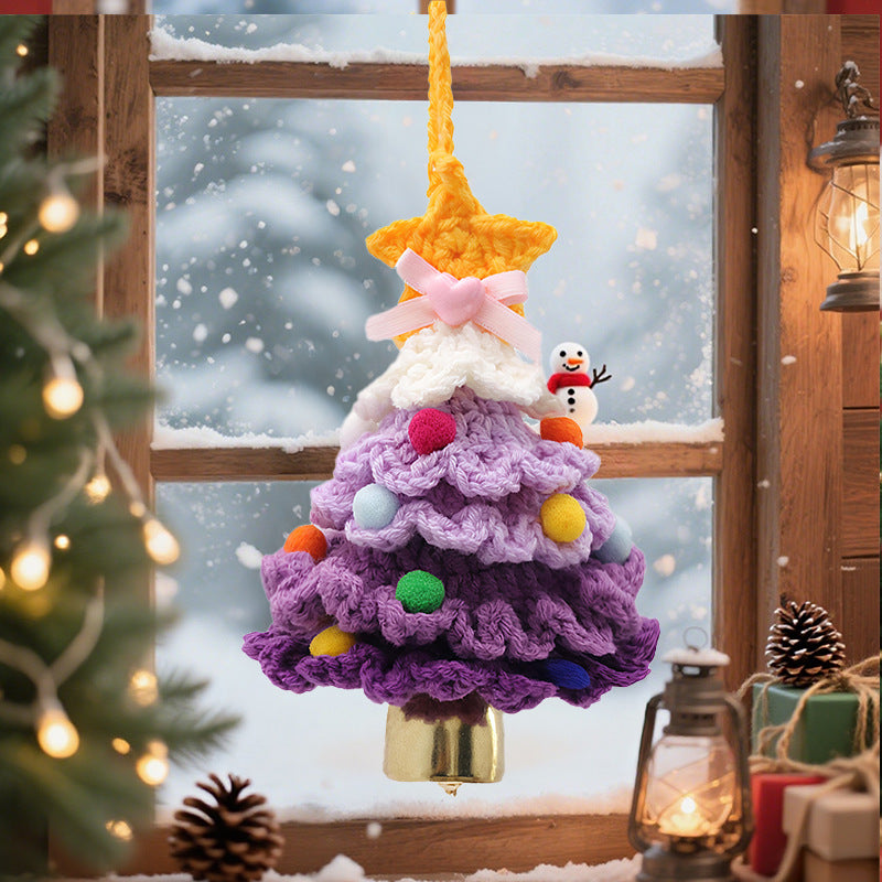 🎄Christmas discount 🌲 Knitted Christmas Tree Bell Decoration – ✨Handmade Holiday Decoration Set💖
