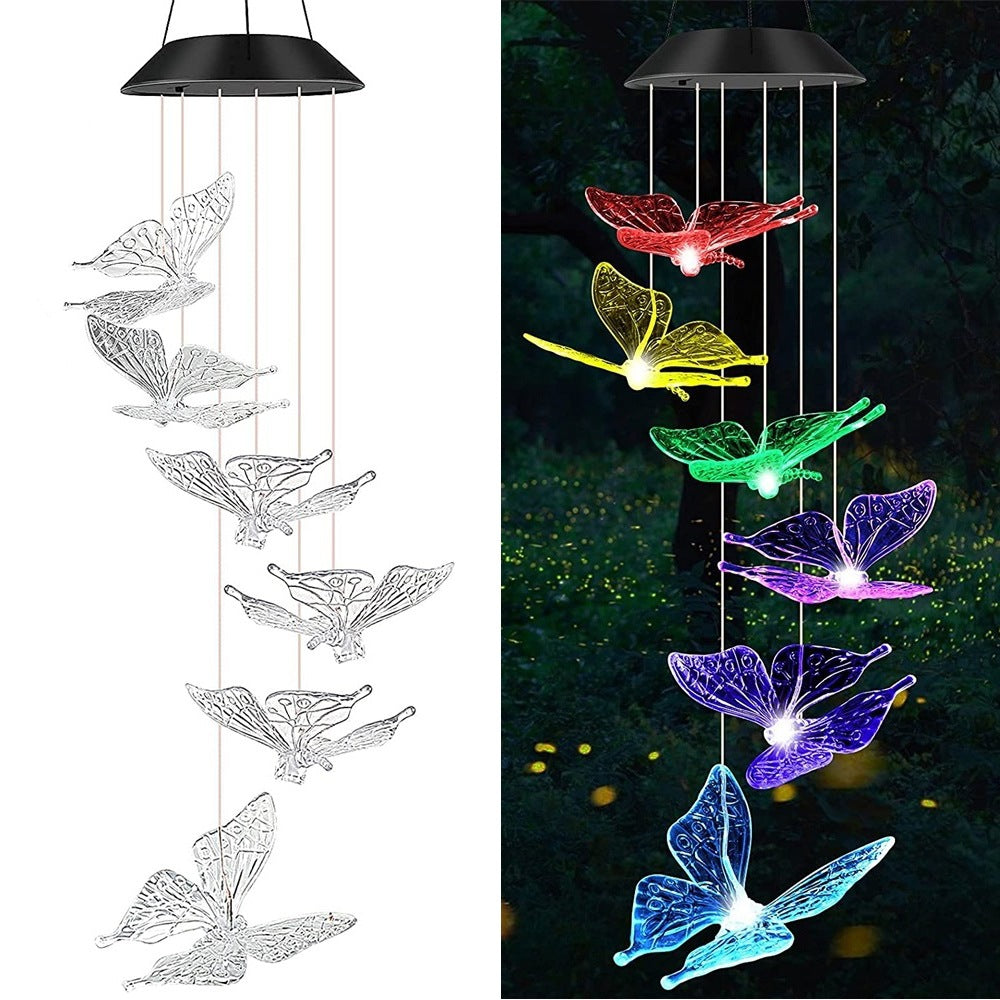 🦋 Enhance Your Garden - ✨Creative Bird Design Solar Wind Chimes