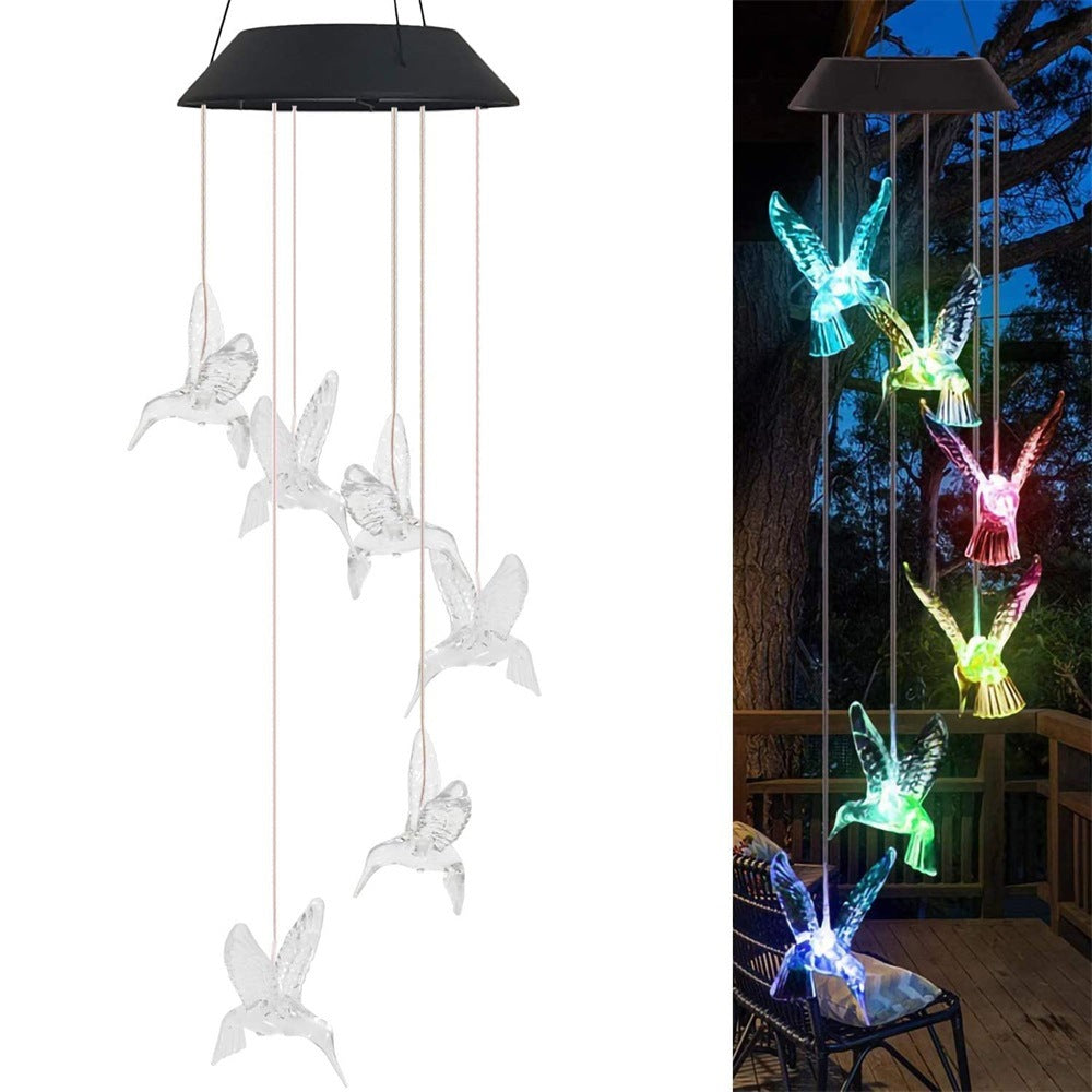 🦋 Enhance Your Garden - ✨Creative Bird Design Solar Wind Chimes
