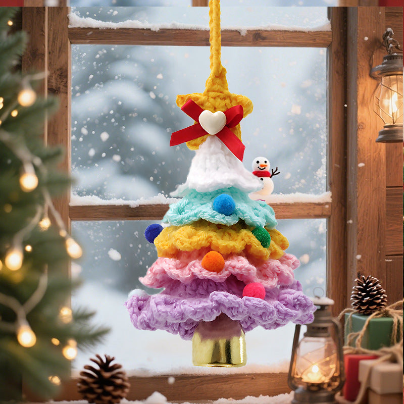 🎄Christmas discount 🌲 Knitted Christmas Tree Bell Decoration – ✨Handmade Holiday Decoration Set💖