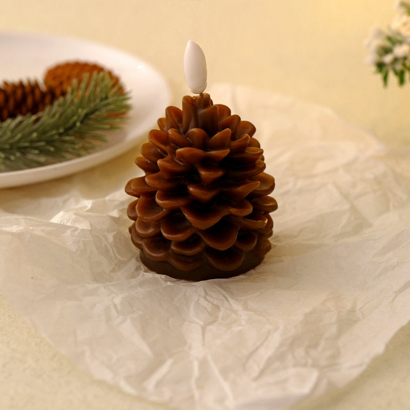🎄Flameless Pinecone Candles Battery Operated