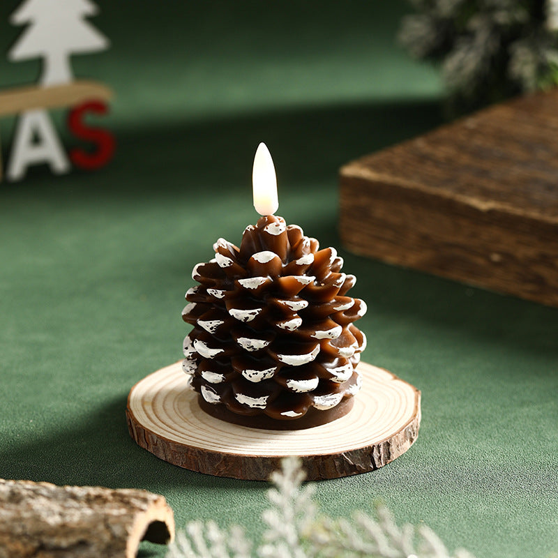 🎄Flameless Pinecone Candles Battery Operated