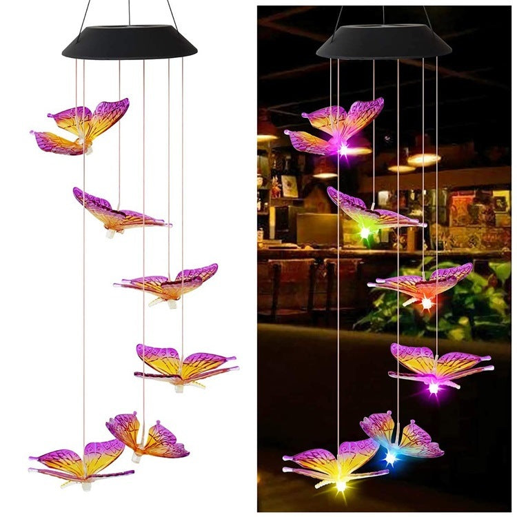 🦋 Enhance Your Garden - ✨Creative Bird Design Solar Wind Chimes