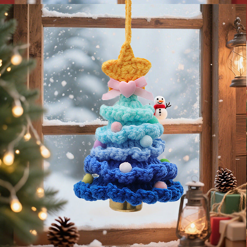 🎄Christmas discount 🌲 Knitted Christmas Tree Bell Decoration – ✨Handmade Holiday Decoration Set💖