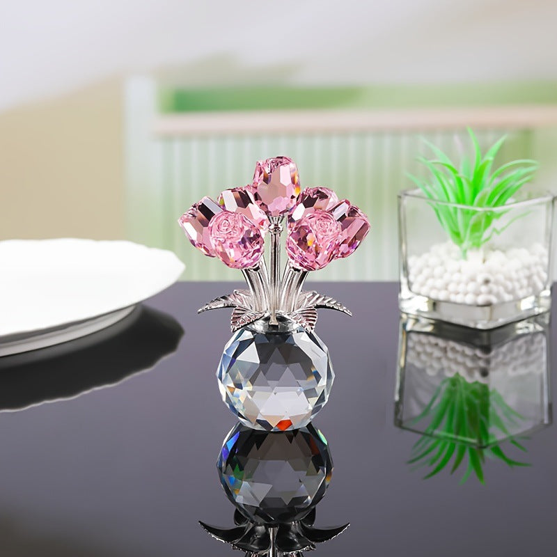 š¹Motherās Day 50% Off: 7-Color Crystal Rose Floral Keepsake