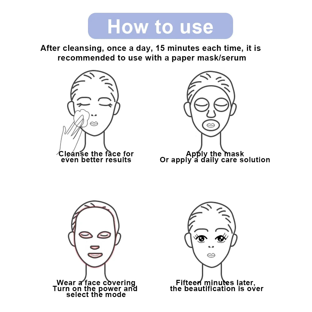 🔥7-Color LED Beauty Mask – Professional Skin Therapy at Home