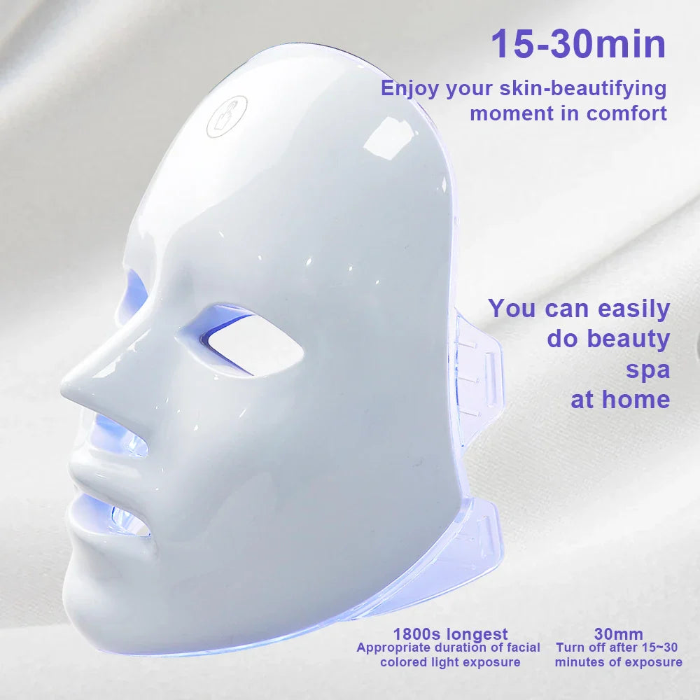 🔥7-Color LED Beauty Mask – Professional Skin Therapy at Home