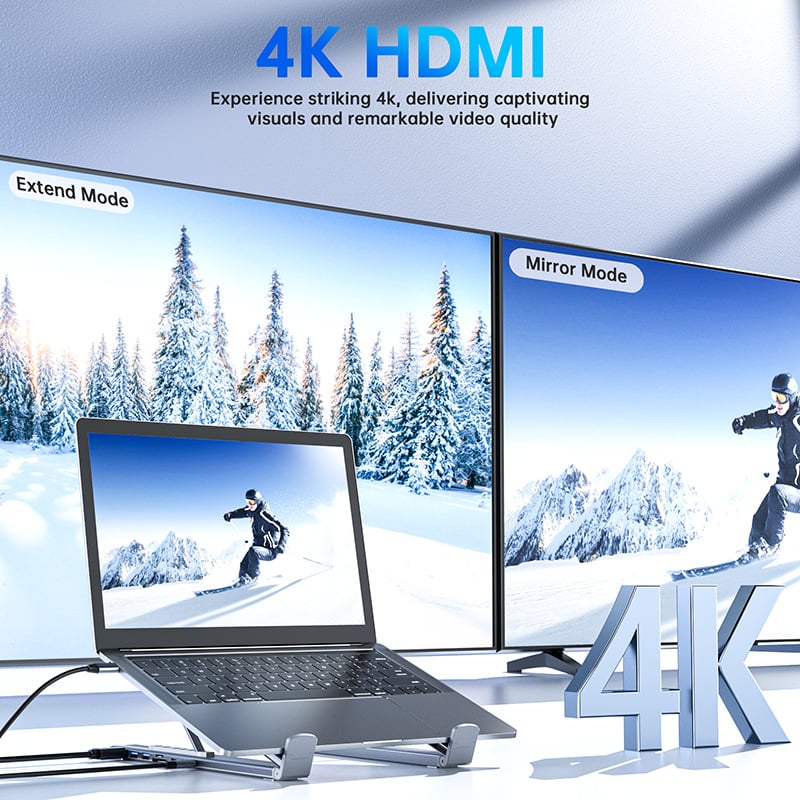 Flash Sale 50K+ SOLD! Almost Gone- 8-in-1 USB-C Laptop Stand,Best Gifts