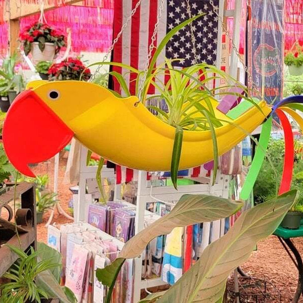 Final Inventory 70% OFF🦩Bright Colorful Bird Hanging Planter Yard Decor