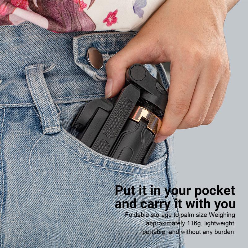 New portable selfie stick, mini tripod, flip-able flexible tripod