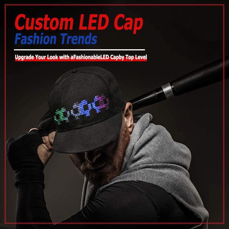 Customizable Gif Picture Text Removable Led Display Scroll Cap