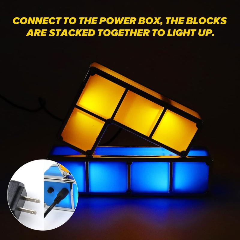 Tetris Puzzle LED Table Lamp Retro Style Jigsaw Stackable Lamp