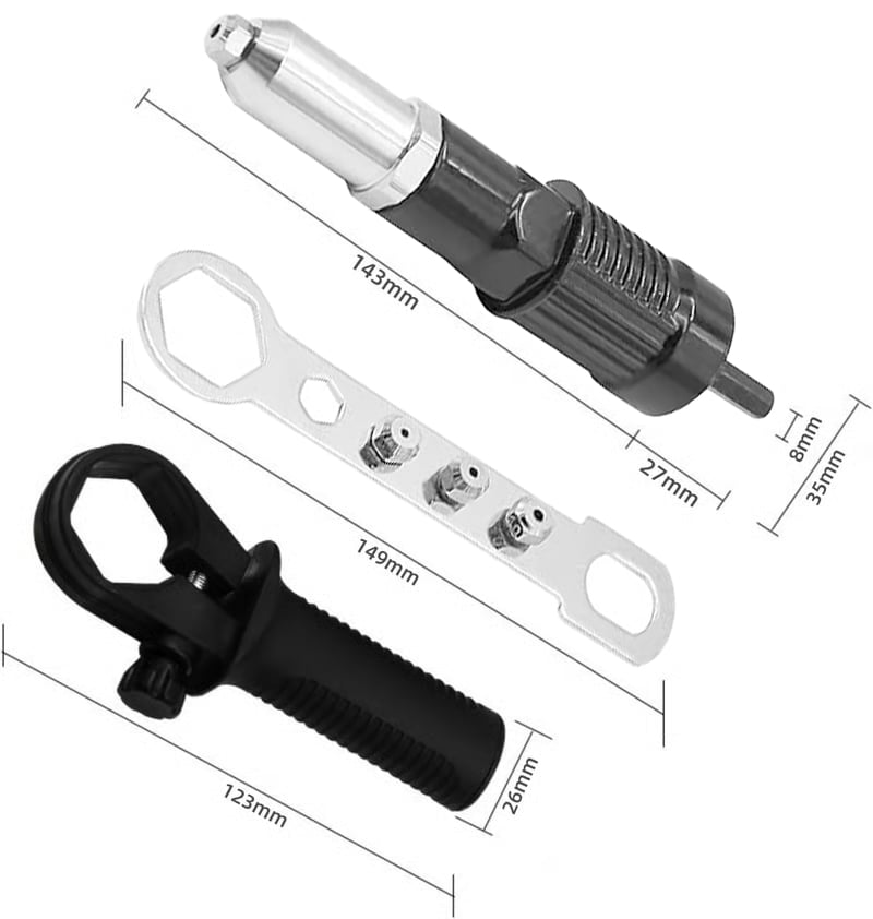 đ„LAST DAYđ„ 49% OFF - đ„Professional Electric Rivet Gun Adapter Kit
