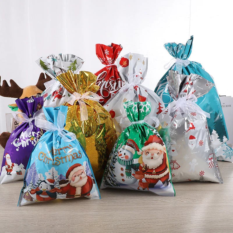 MerryPouch Weihnachts-Geschenktüten mit Kordelzug