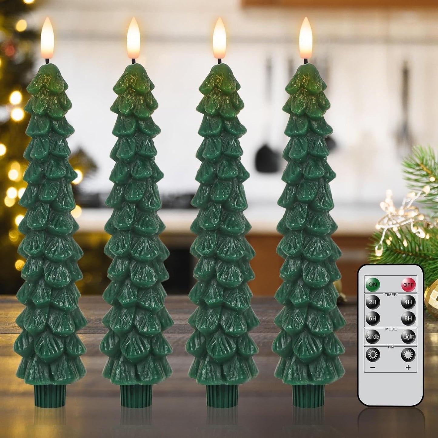 🔥 Early Christmas Sale 49% OFF 🌲Christmas Tree Flameless Taper Candle Lights with Remote Control