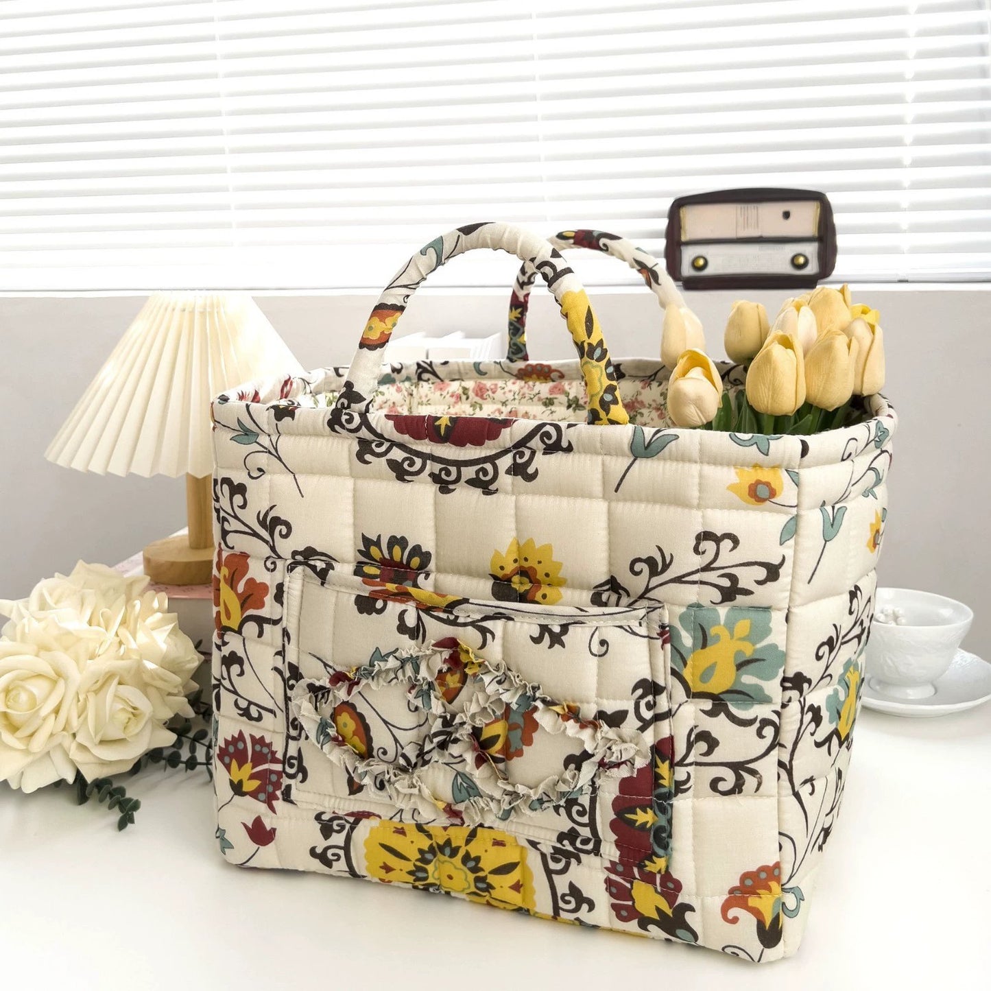 Boho Fabric Storage Basket