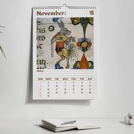 Ugly Medieval Animals 2026 Wall Calendar