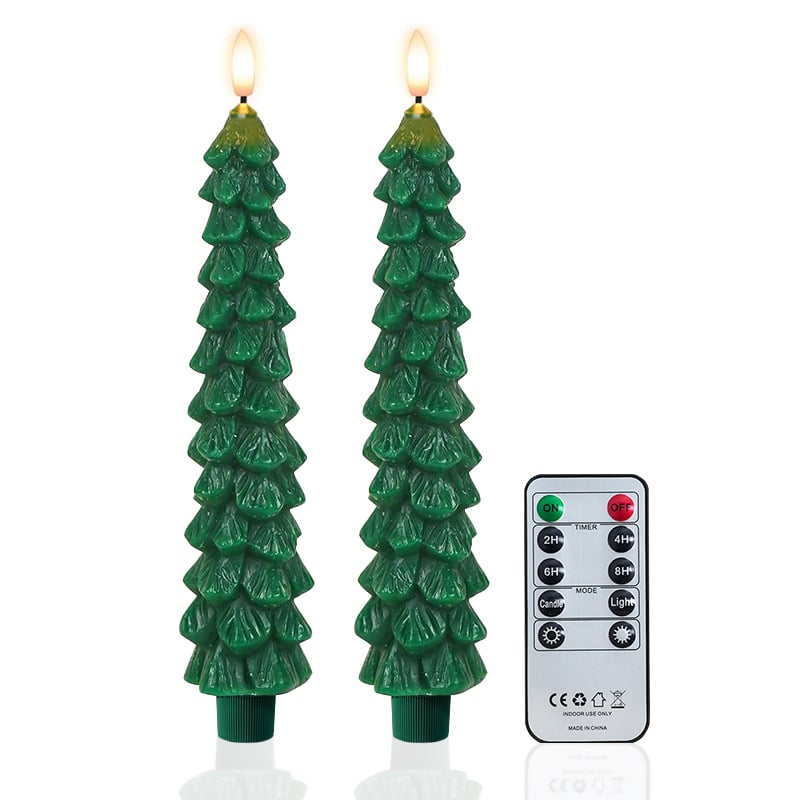 🔥 Early Christmas Sale 49% OFF 🌲Christmas Tree Flameless Taper Candle Lights with Remote Control