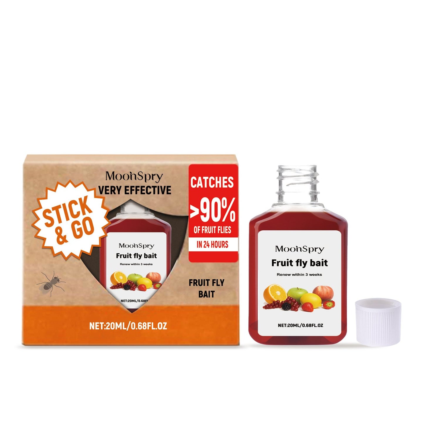 💥Fruit Fly Trap - Environmentally Responsible Fruit Fly Killer - Up to 3 Weeks per Bottle,Best Gifts