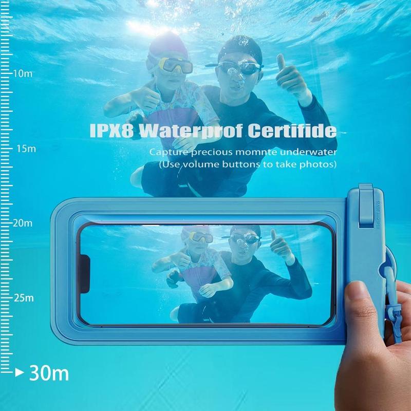 Transparent Waterproof Phone Bag (Up To 7 Inches) Suitable For Beach Cruise Outdoor Swimming Diving Boating