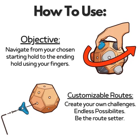 🧗♀️Handcrafted Boulder Block - Build Strength and Precision