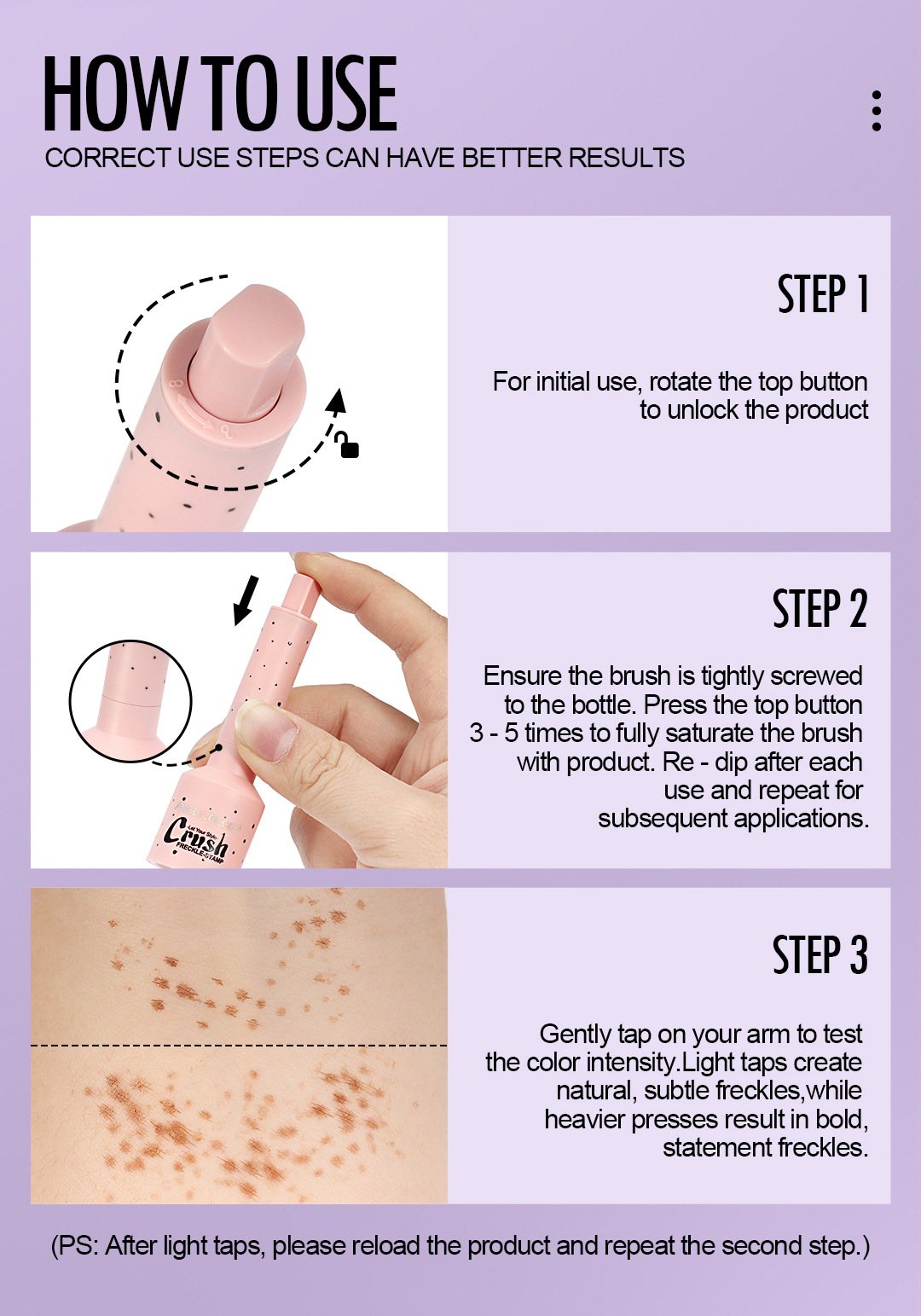 faux freckle stamp - natural-looking