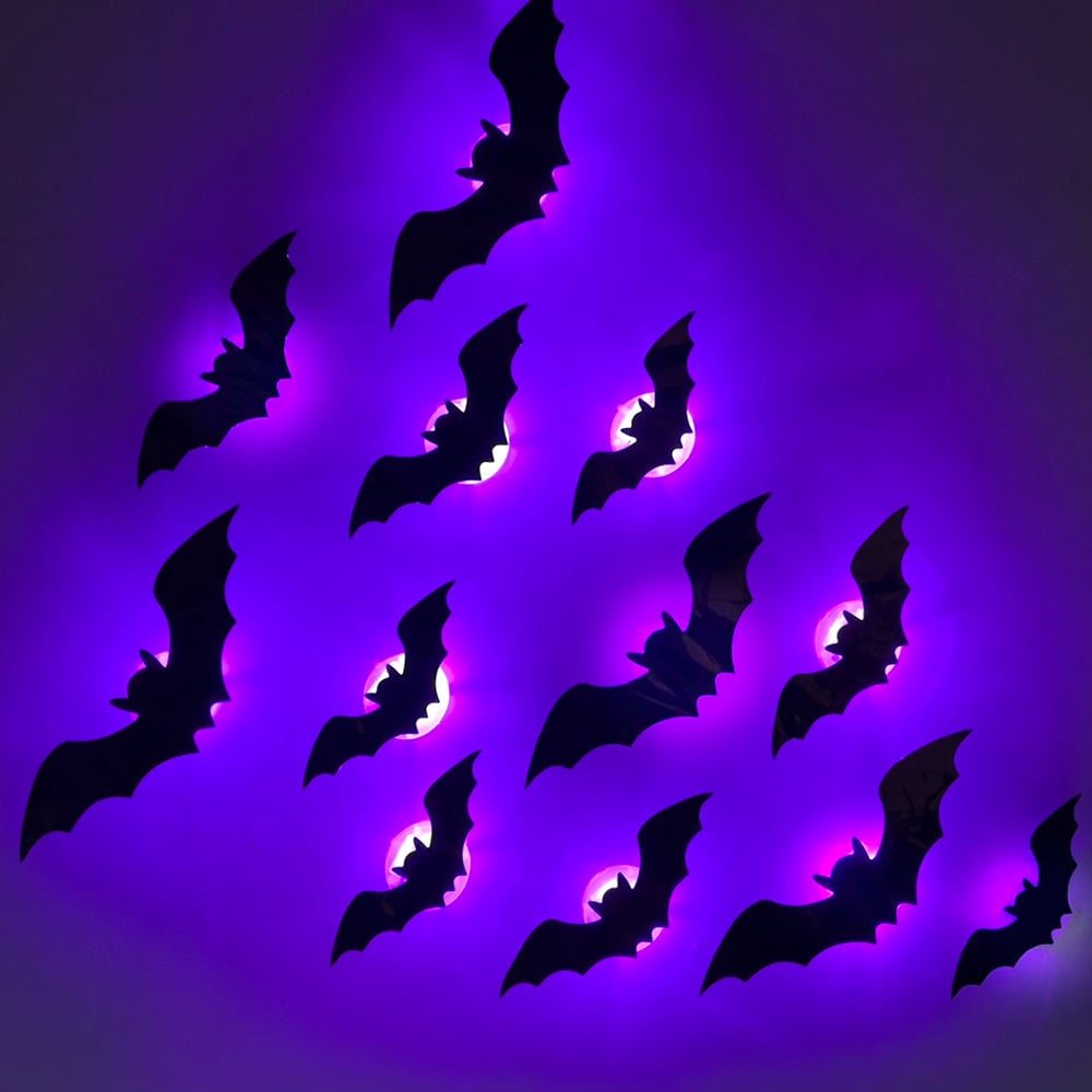 ๐๐ฆ Halloween 3D Lighted Bats