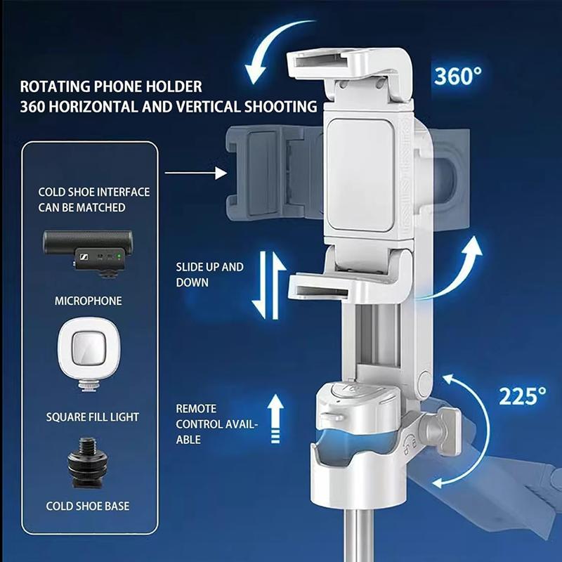 New portable selfie stick, mini tripod, flip-able flexible tripod