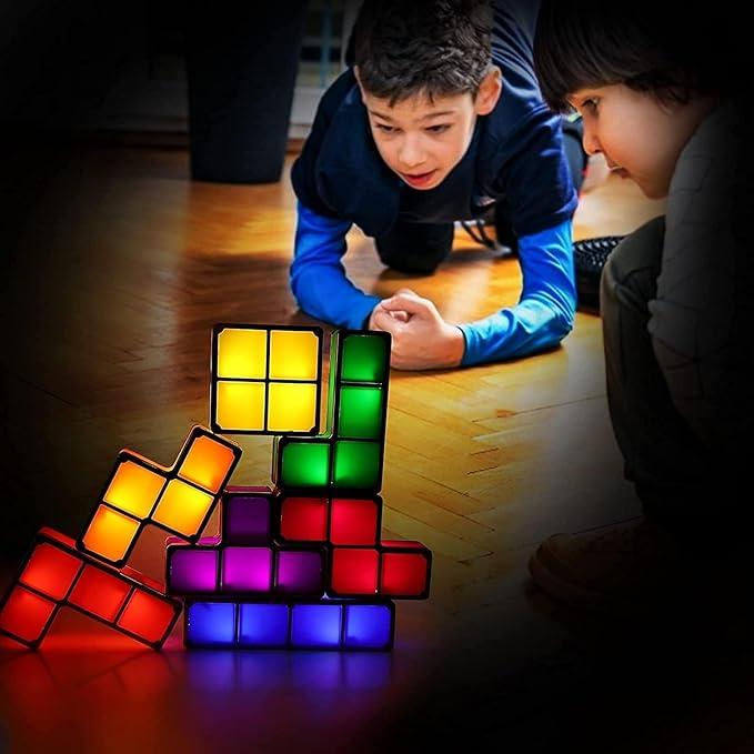 Tetris Puzzle LED Table Lamp Retro Style Jigsaw Stackable Lamp