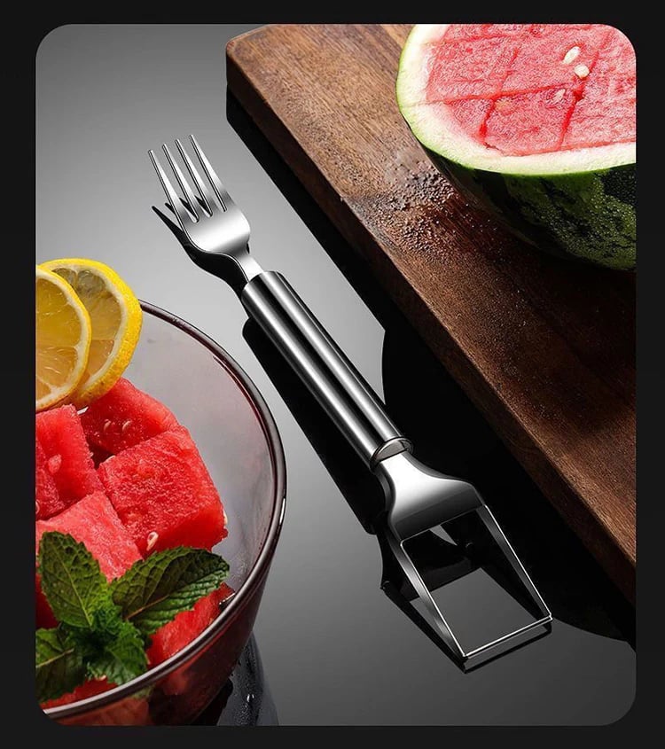 🍉✨ 2-in-1 Fruit Cutter & Fork – For Quick and Easy Fruit Serving! 🍓