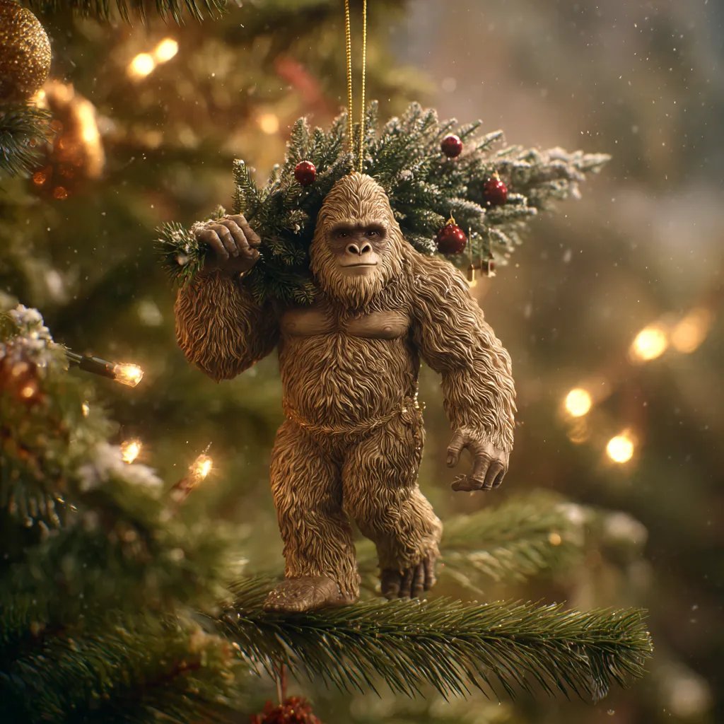 🎄👣Last Day 49% OFF - 2026 Wildlife Wonders CollectionTM Bigfoot Ornament(3D)🌟