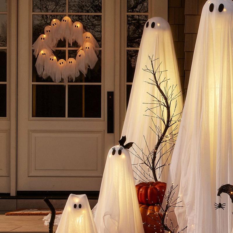 👻Halloween Glowing Ghost Wreath