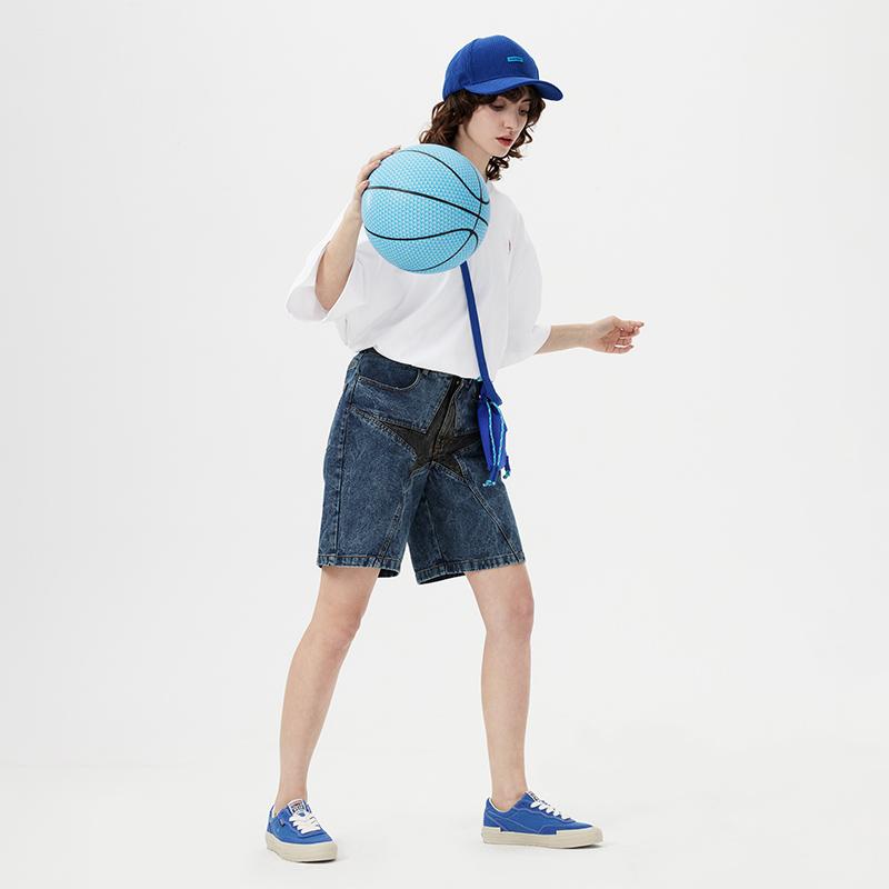STAR PATCHWORK DENIM SHORTS