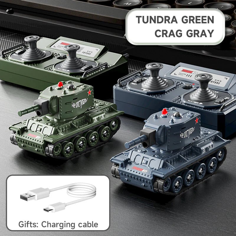 🎁Hot Sale 49% Off -Mini RC Battle Tank with Infrared Combat & Rotating Turret