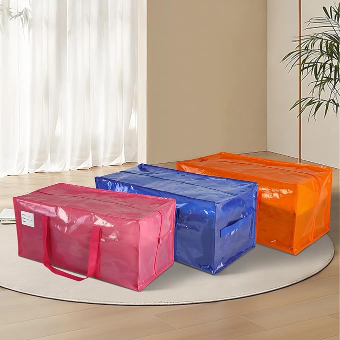 🏆Flash Sale⚡Heavy-Duty Moving Bags with Reinforced Handles - Extra Large Storage Laundry Bags for Clothes, Toys, Blankets