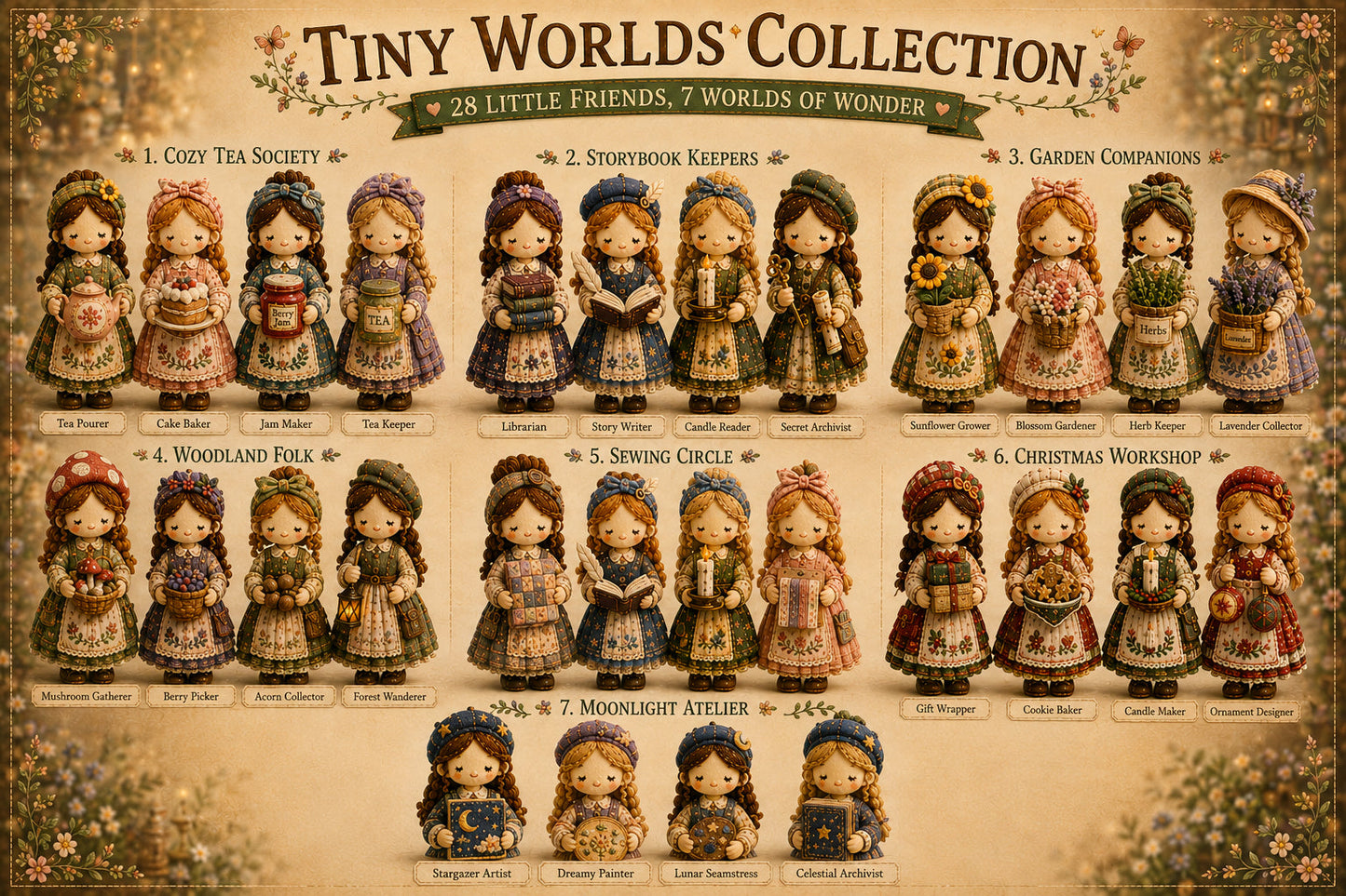 🎁Last Day:75% OFF🧵 Tiny Worlds Collection – Patchwork DIY Kit Series