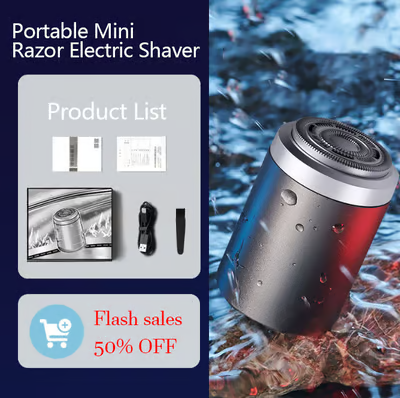 🔥Hot Promotion 49% OFF🔥Men's powerful mini electric shaver with digital display