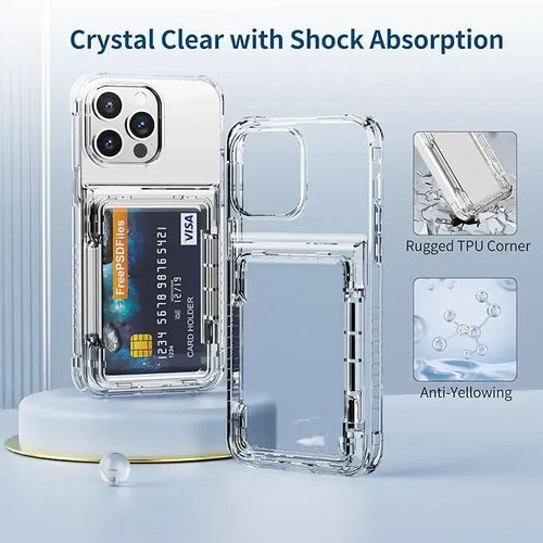 Transparent Photocard Phone Case: Built-in DIY Holder for Personalized Card Display