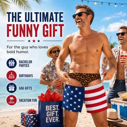 🔥🥳40K+ SOLD!😂Funny Patriotic Men’s Swim Trunks