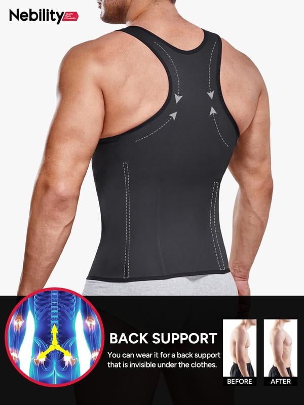 Men's zipper Waist Trainer Trimmer vest