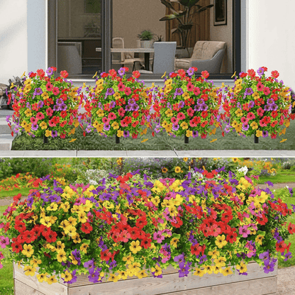 🔥 Best Seller🌸 🌿 UV-Resistant & Waterproof Artificial Daisy & Eucalyptus Stakes – Indoor & Outdoor Floral Decor