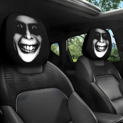 🎃 Early Halloween Sale – Horror Car Headrest Covers (2PCS Universal Fit)💀