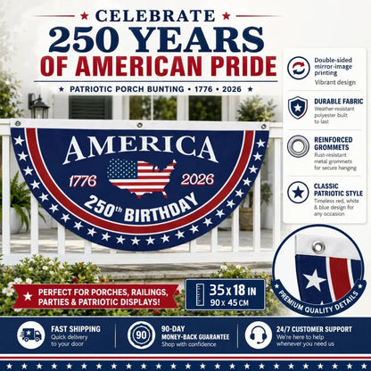 🦅🎆 Patriotic Best Seller  USA 250th Anniversary Flag Banner – Honor the American Spirit